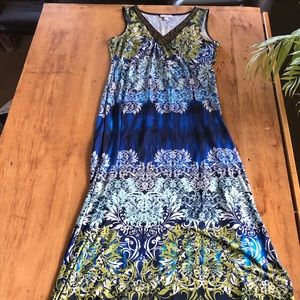 Maxi dress with beaded top